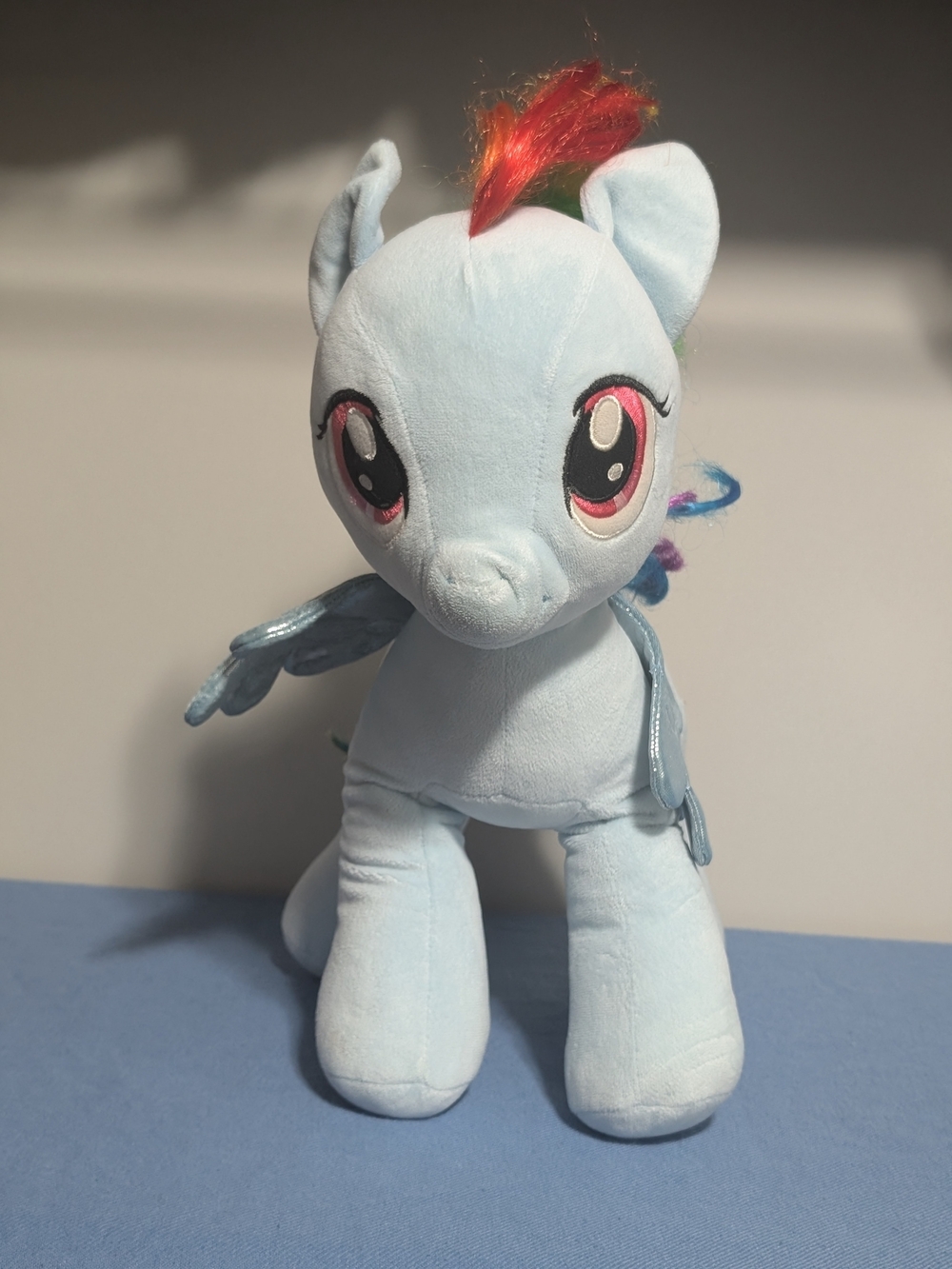 Build A Bear Light Blue Rainbow-Maned Flying Pony Plush Toy